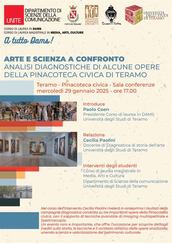 ARTE E SCIENZA A CONFRONTO: analisi diagnostiche di alcune opere della Pinacoteca Civica di Teramo